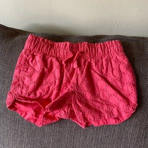 Toddler girl coral lace shorts 4T